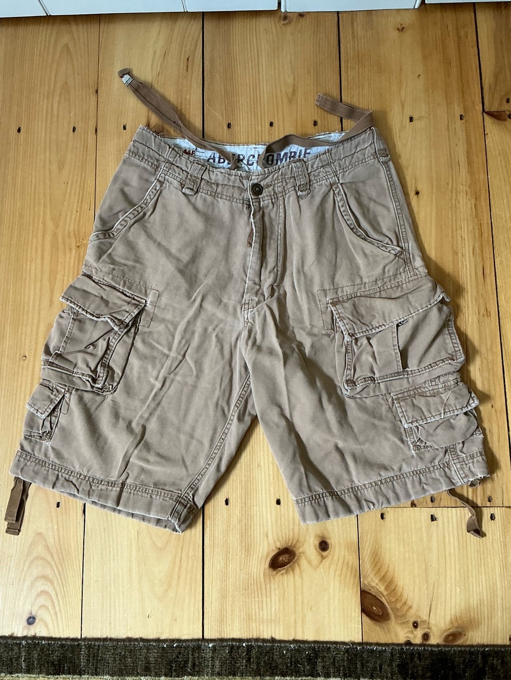 Vintage Abercrombie Fitch Cargo Shorts Men's 30 Y2k Baggy Heavyweight